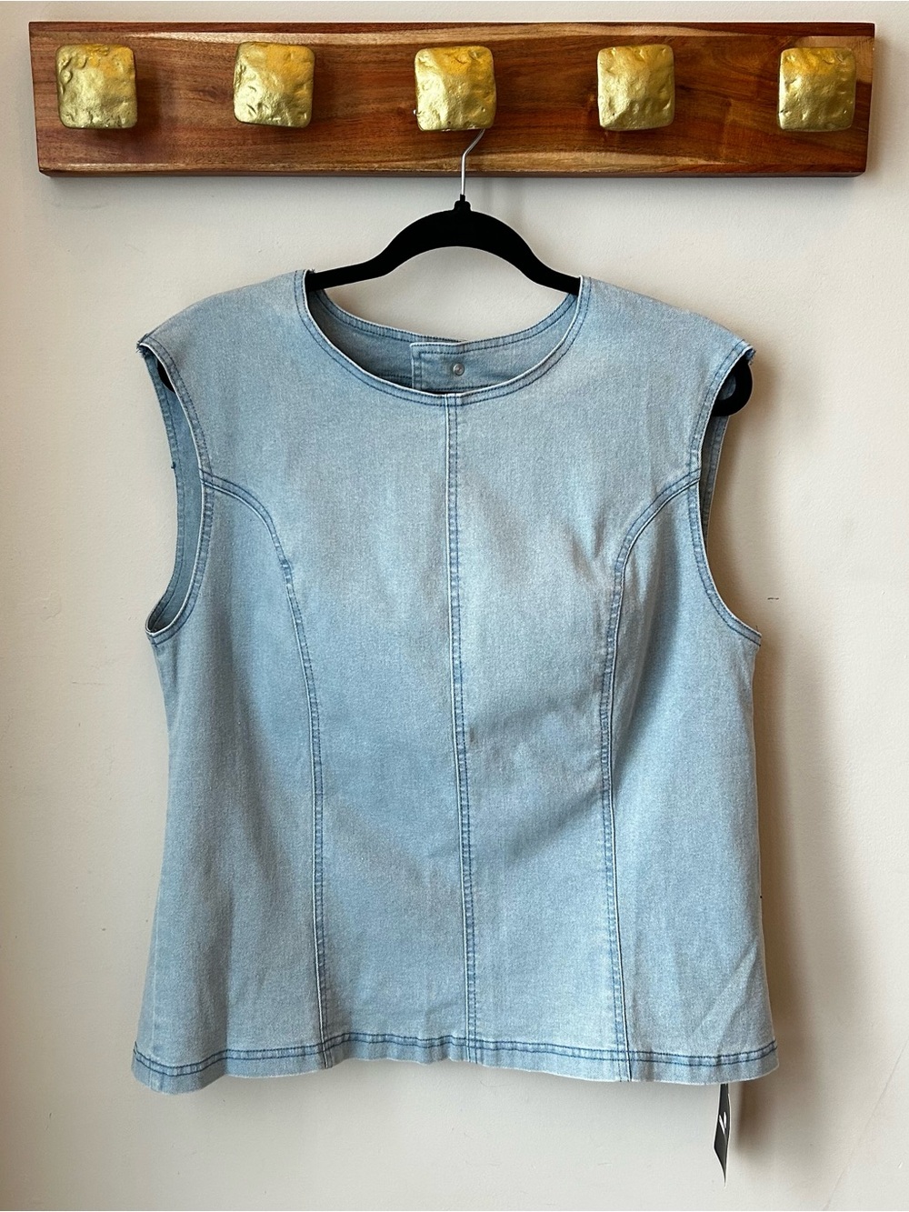 NWT STYLEWE Denim Open Back Top Coastal Cowgirl Festival Boho Chic Size 2XL